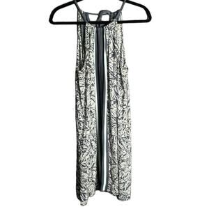 Loft Blue Printed Halter Shift Dress Size Medium